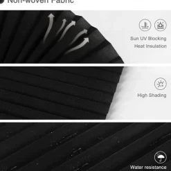 Window Blinds Self-Adhesive Quick Fix Pleated Shades for Bathroom Room