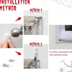 Window Cover Decorations, Fabric Folk Art Pumpkins Curtain Horror Movie Poster Window Door Covering Decor for Haunted House, Window Clings Decals Indoor Outdoor