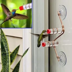 Window Hummingbird Feeder Window Mount Hummingbird Feeder Water Drinker Outdoor Garden Yard Decor
