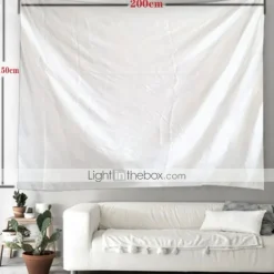 Window Landscape Wall Tapestry Art Decor Blanket Curtain Picnic Tablecloth Hanging Home Bedroom Living Room Dorm Decoration Polyester Sea Ocean Beach Palm