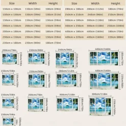 Window Scenery Hanging Tapestry Wall Art Large Tapestry Mural Decor Photograph Backdrop Blanket Curtain Home Bedroom Living Room Decoration