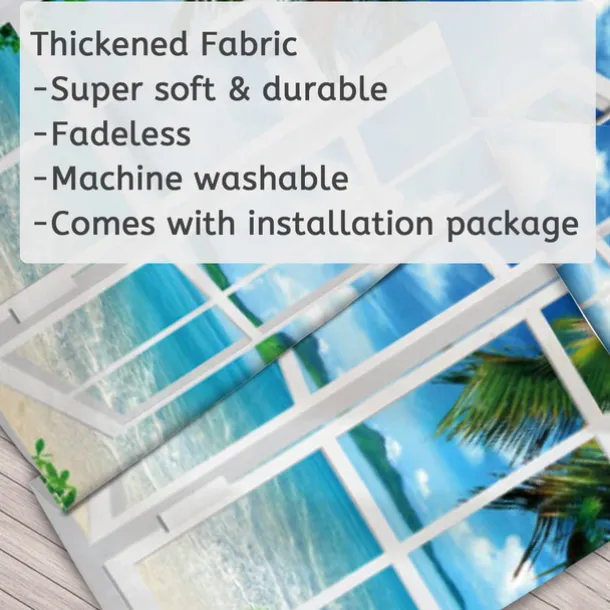 Window Scenery Hanging Tapestry Wall Art Large Tapestry Mural Decor Photograph Backdrop Blanket Curtain Home Bedroom Living Room Decoration