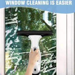 Window Vacuum, Cordless Window Cleaner, Rechargeable Condensation Vacuum Cleaner with Spray/Cleans/Suctions Water for Windows, Tiles, Glass, Mirrors, and Countertops
