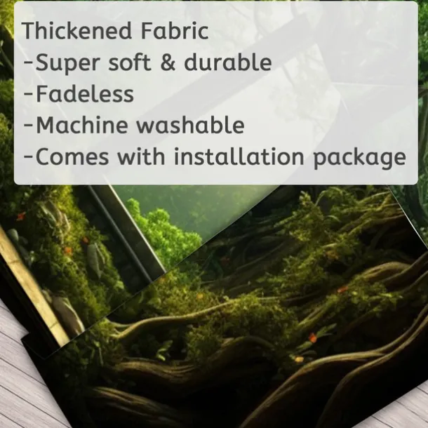 Window View Forest Hanging Tapestry Wall Art Large Tapestry Mural Decor Photograph Backdrop Blanket Curtain Home Bedroom Living Room Decoration