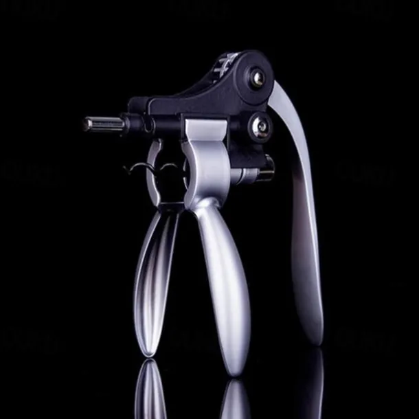 Wine Bottle Opener Rabbit Corkscrew Set Demenades Wine Opener Kit with Foil Cutter Wine Stopper and Extra Spiral Copper Silver