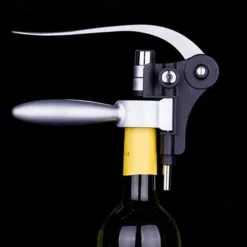 Wine Bottle Opener Rabbit Corkscrew Set Demenades Wine Opener Kit with Foil Cutter Wine Stopper and Extra Spiral Copper Silver