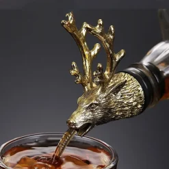 Wine Liquor Spirit Pourer Animal Head Stainless Steel Unique Bottle Stoppers Aerators Bar Tools