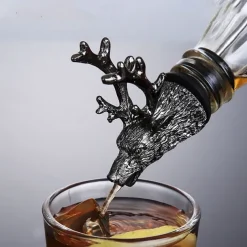 Wine Liquor Spirit Pourer Animal Head Stainless Steel Unique Bottle Stoppers Aerators Bar Tools