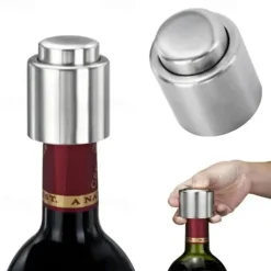 Wine Preserver Wine Stoppers Stainless Steel Bottle Stopper Vacuum Wine Cap Sealer Fresh Keeper Bar Tools Kitchen Accessories