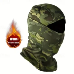 Winter Windproof Warm Tactical Camouflage Balaclava Hat, Plus Velvet Warm Balaclava, For Cycling, Driving, Skiing