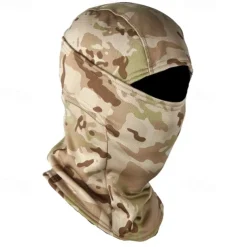 Winter Windproof Warm Tactical Camouflage Balaclava Hat, Plus Velvet Warm Balaclava, For Cycling, Driving, Skiing