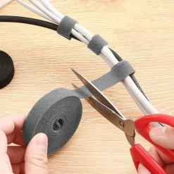Wire Organizer Reusable Wire Adhesive Loop Hook Nylon Strap Organizer Self Adhesive Clip Holder Power Cable Ties