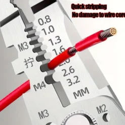 Wire Stripper, Multifunctional Metal Lock Cutting Sharp Wire Cutting Pliers, Used For Household Appliance Repair, Mechanical Repair, Electrician Wire Cutting, Crimping, Splitting, Winding