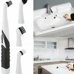 Wireless Electric Cleaning Brush - Ultrasonic Washer for Kitchen Utensils, Bathroom, and Shoes, Sonic Scrubber