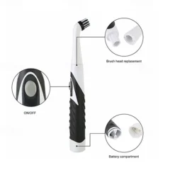 Wireless Electric Cleaning Brush - Ultrasonic Washer for Kitchen Utensils, Bathroom, and Shoes, Sonic Scrubber