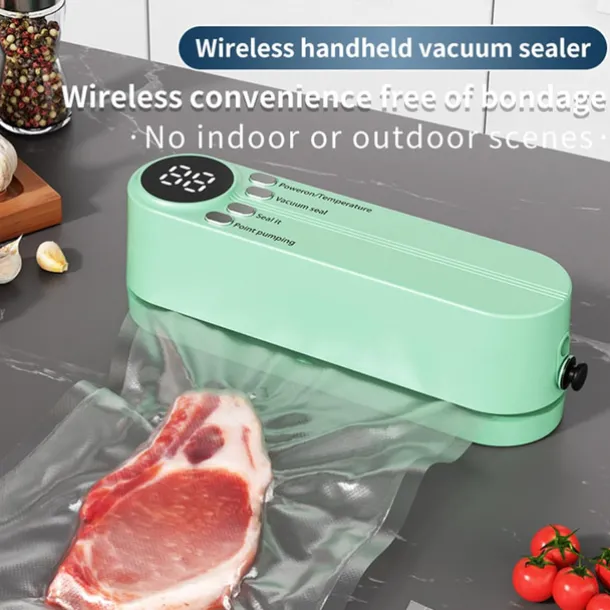 Wireless Vacuum Sealer, USB Rechargeable Automatic Mini Sealing Machine, Home Use Food Storage Vacuum Bags, Air Pump & Seal Function