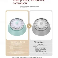 With Magnetic Suction Time Management Stainless Steel Countdown Mechanical Timer Kitchen Timer Baking Alarm Clock