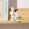 Woman Reading Paper Statuette Pulp Molding Statuette Innovative Reading Ornaments Ornament Bookshelf Decoration