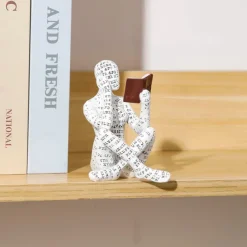 Woman Reading Paper Statuette Pulp Molding Statuette Innovative Reading Ornaments Ornament Bookshelf Decoration