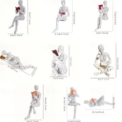 Woman Reading Paper Statuette Pulp Molding Statuette Innovative Reading Ornaments Ornament Bookshelf Decoration