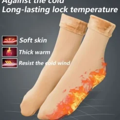 Women/Men Winter Warm Thicken Thermal Socks Wool Cashmere Snow Black Skin Seamless Sock Velvet Soft Boots Floor Sleeping Socks 1Pair