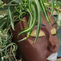 Women's Face Pot Wall Decoration Pot Resin Wall Hanging Flower Pots For Indoor Outdoor Plants Garden Decor