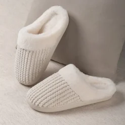 Women's Memory Foam Slippers Fuzzy, Non-Slip, Autumn Winter Warm Fluffy Plush House Slippers for Bedroom
