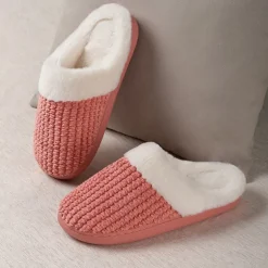 Women's Memory Foam Slippers Fuzzy, Non-Slip, Autumn Winter Warm Fluffy Plush House Slippers for Bedroom