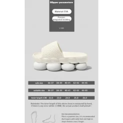 Women's Platform Cloud Slippers Solid Color Open Toe Non-slip Slides Shoes Indoor Bathroom Shoes