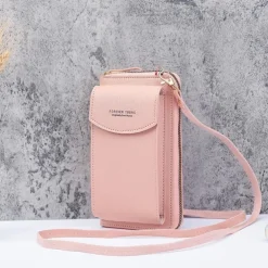 Women's PU Leather Crossbody Bags Large Capacity Zipper Purse Clutch Phone Wallet Shoulder Bag