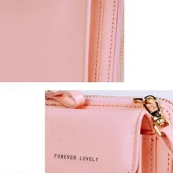 Women's PU Leather Crossbody Bags Large Capacity Zipper Purse Clutch Phone Wallet Shoulder Bag