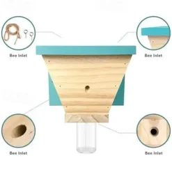 Wood Carpenter Bees Trap For Outside Wood Boring Bees Trap Carpenter Bees Traps Outdoor Hanging Insect Traps Removes