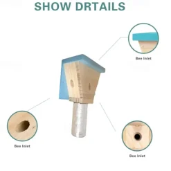 Wood Carpenter Bees Trap For Outside Wood Boring Bees Trap Carpenter Bees Traps Outdoor Hanging Insect Traps Removes