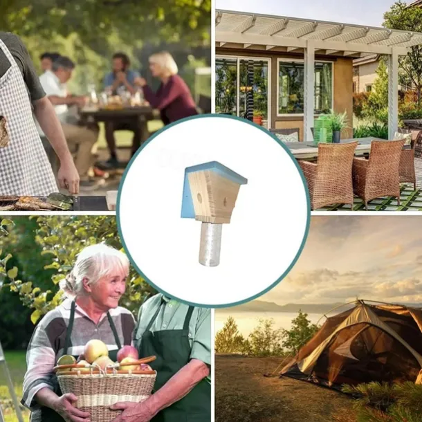 Wood Carpenter Bees Trap For Outside Wood Boring Bees Trap Carpenter Bees Traps Outdoor Hanging Insect Traps Removes