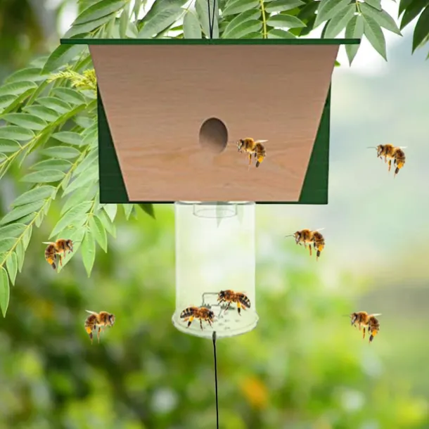 Wood Carpenter Bees Trap For Outside Wood Boring Bees Trap Carpenter Bees Traps Outdoor Hanging Insect Traps Removes