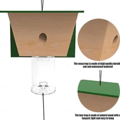 Wood Carpenter Bees Trap For Outside Wood Boring Bees Trap Carpenter Bees Traps Outdoor Hanging Insect Traps Removes