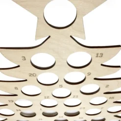 Wood Christmas Advent Calendar 2025, 24 Days Countdown Calendar to Christmas with Chocolates Candy Frame, Heart-Shaped Donut Stand, Party Decor Home Desktop Ornament for Kids Boy Girl Toddler