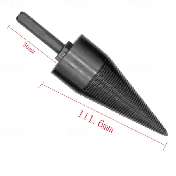 Wood Splitter Drill Bit Log Splitter Chop Wood Splitting Tool Cone Log Splitters Breaking Machine Breaker Firewood Chopper 45mm (1.73IN)