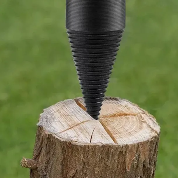 Wood Splitter Drill Bit Log Splitter Chop Wood Splitting Tool Cone Log Splitters Breaking Machine Breaker Firewood Chopper 45mm (1.73IN)