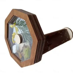 Wooden DIY Kaleidoscope Kit for Kid, Handmade Kaleidoscopes, Magic Rotating Tin Kaleidoscope Glasses Outdoor Educational Toys Eco-Friendly, for Nature Lovers Gift