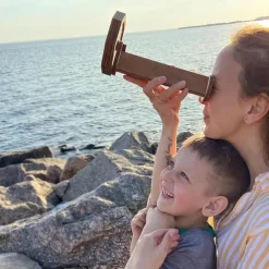 Wooden DIY Kaleidoscope Kit for Kid, Handmade Kaleidoscopes, Magic Rotating Tin Kaleidoscope Glasses Outdoor Educational Toys Eco-Friendly, for Nature Lovers Gift