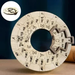 Wooden Melody Tool, Circle Wooden Wheel And Musical Educational Tool, Circle Of Fifths Wheel, Chord Wheel For Musicians, Musical Instruments Accessories, For Notes, Chords And Key Signature