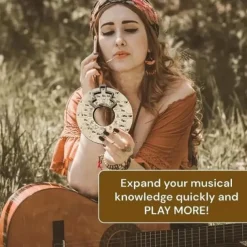 Wooden Melody Tool, Circle Wooden Wheel And Musical Educational Tool, Circle Of Fifths Wheel, Chord Wheel For Musicians, Musical Instruments Accessories, For Notes, Chords And Key Signature
