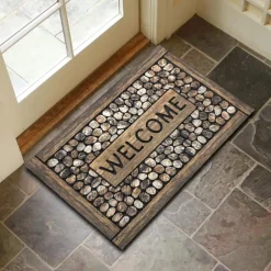 Wooden Pattern Doormat Kitchen Mat Floor Mat Non-Slip Area Rug Oil Proof Rug Indoor Outdoor Mat Bedroom Decor Bathroom Mat Entrance Rug