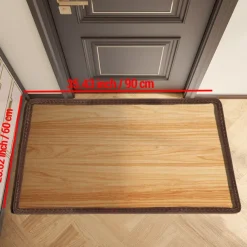 Wooden Plat Doormat Kitchen Mat Floor Mat Non-Slip Area Rug Oil Proof Rug Indoor Outdoor Mat Bedroom Decor Bathroom Mat Entrance Rug