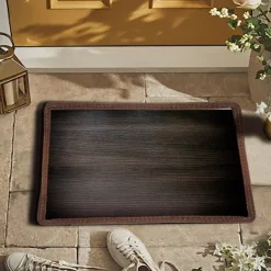 Wooden Plat Doormat Kitchen Mat Floor Mat Non-Slip Area Rug Oil Proof Rug Indoor Outdoor Mat Bedroom Decor Bathroom Mat Entrance Rug