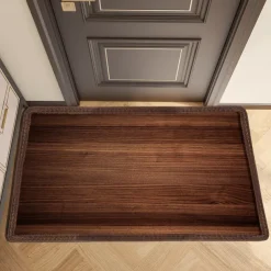 Wooden Plat Doormat Kitchen Mat Floor Mat Non-Slip Area Rug Oil Proof Rug Indoor Outdoor Mat Bedroom Decor Bathroom Mat Entrance Rug