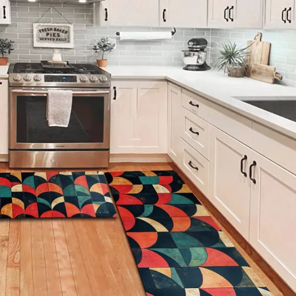 Wooden Texture Kitchen Mat Hallway Carpets Area Rugs Washable for Bedroom Living Room Kitchen Bathroom Anti-Slip Floor Mats