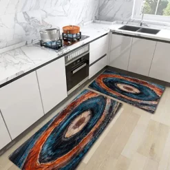 Wooden Texture Kitchen Mat Hallway Carpets Area Rugs Washable for Bedroom Living Room Kitchen Bathroom Anti-Slip Floor Mats