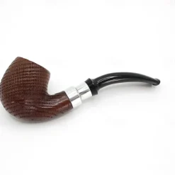 Wooden Tobacco Pipe with 9mm Filter - Elegant Handmade Pipe with Stand and Felt Bag, Classic Design for Enthusiasts and Collectors